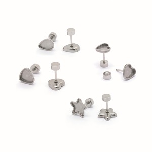 Stainless Steel Mixed Shape <b>Earring</b> Studs For <b>Earring</b> Making 3mm <b>Post</b> Spring 2026 - Product Image 5