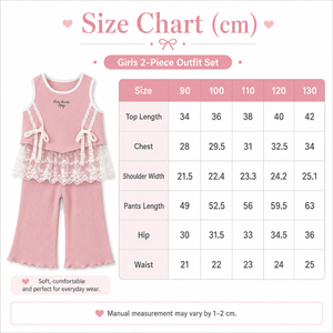 Conjunto de <span class=keywords><strong>Ropa</strong></span> Acanalada para Niñas, Verano 2026, Rosa, Top sin Mangas de Viscosa y Pantalones Acampanados, 2 Piezas, con Dobladillo de Encaje, Estilo Boutique, <span class=keywords><strong>Ropa</strong></span> de Descanso, 3-7 Años, Venta al por Mayor - Product Image 5