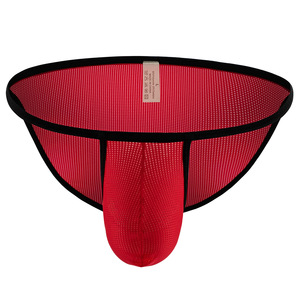 Slip Bikini da Uomo Stile Europeo-Americano, G-String Sexy a Vita Bassa, Cinturino Sottile, in Maglia Traspirante di Nylon, Intimo ODM all'Ingrosso - Product Image 6