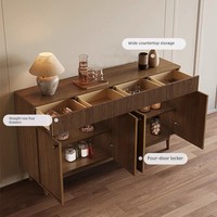 Armoire à chaussures française en bois massif de style médiéval meubles de maison pour l'entrée familiale salon porte de rangement buffet à chaussures