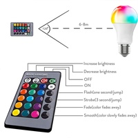 Ampoule LED intelligente RGBCW A60 Tuya WiFi E26 E27 9-15W, lampe à changement de couleur à intensité variable, fonctionne avec Alexa Google Smart Life APP