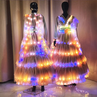 Costume Hanfu LED, robe traditionnelle chinoise, tenue de spectacle, spectacle de danse sur scène, fête, cosplay, mariage, vêtements pour événements