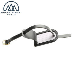 Etiquettes à bagages d'aéroport en cuir véritable en vrac d'usine étiquette de sac de <span class=keywords><strong>voyage</strong></span> valise bagages logo personnalisé carte d'embarquement en <span class=keywords><strong>avion</strong></span> de luxe - Product Image 4