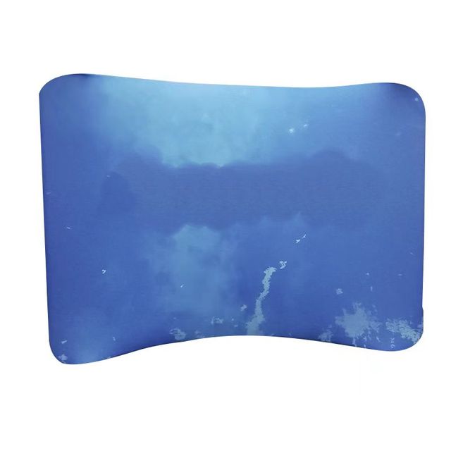 8*8 FT Custom Printed Curved Fabric Tension Display for Booth Events Trade Show Tension Fabric Pillow Case Photo Booth Backdrop
