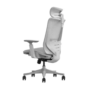 Wholesale Modern Ergonomic Office Chair Luxury Swivel Home Lift Chair Adjustable Headrest China Executive PU Chair Metal Fabric