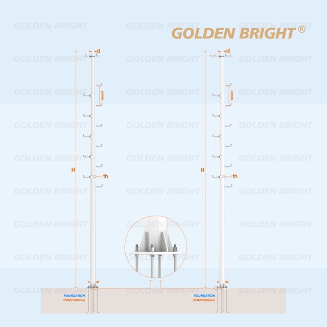 Heavy Duty Utility Electric Poles for Power Distribution and Street Lighting