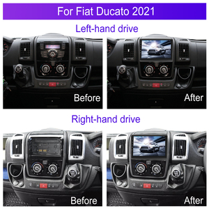 Podofo Double Din Android Autoradio 4 + 64G 9 pouces Autoradio sans fil Carplay Android Auto Pour Fiat Ducato <span class=keywords><strong>2021</strong></span> IPS DSP WIFI RDS - Product Image 5