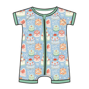 เซ็ตชุดนอน2ชิ้นทำจากไม้ไผ่สำหรับฤดูร้อนชุดสั้นพิมพ์ลายเป้าหมาย - Product Image 2