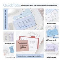 Planwith Index Note Set : Mini-onglets adhésifs détachables à haute esthétique pour la marquage des cahiers d'étudiant, la classification des journaux et la papeterie