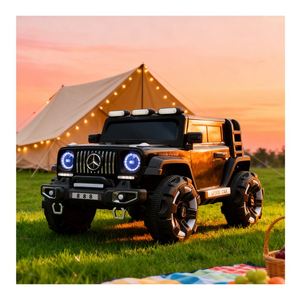 รถยนต์ของเล่นเด็กไฟฟ้า 4 มอเตอร์ 390 ขับเคลื่อนด้วยไฟฟ้าคู่ แบตเตอรี่ 12V7Ah ไฟไหลสวยงาม ห้องโดยสารขนาดใหญ่ เครื่องเล่น MP3 ทนทาน ปลอดภัย - Product Image 3