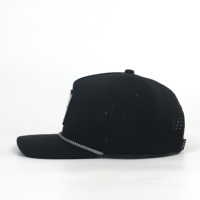 Casquettes laser 5 panneaux de haute qualité avec logo personnalisé et patch en caoutchouc pour événements de mariage haut de gamme