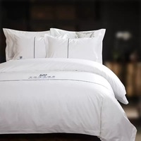 Parure de lit hôtelière haut de gamme classique en coton pur tissé, 300 fils, écologique, toutes saisons, personnalisable pour la vente en gros