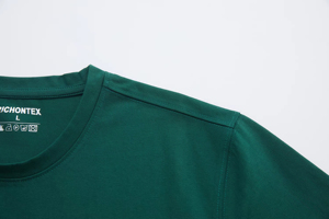 Ricmontex เสื้อยืดผู้ชายผ้าฝ้ายสีเขียวคอกลมแขนสั้นพอดีตัวลำลอง - Product Image 3