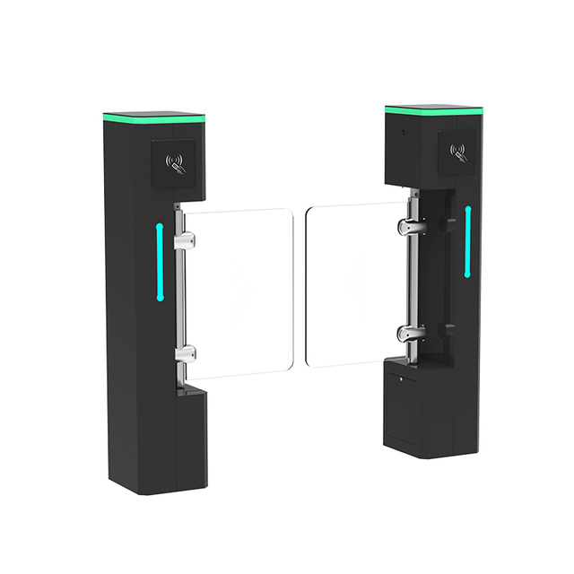 HCW Automatic Swing Barrier Turnstile High Security Smart Access Control Bi-direction Adjustable Anti-Tailgating IP42 Protection