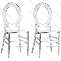 새로운 디자인 쌓을수 있는 명확한 투명한 아크릴 유령 수지 티파니 의자 결혼식 의자