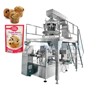 Automatic Premade Bag Doypack Packing Machine For Muffins Zipper Bag Standup Pouch Packing Machine For Cookie