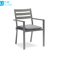 Uland – chaise de salle à manger avec coussin, chaises de jardin pour Restaurant café, cadre en aluminium Durable