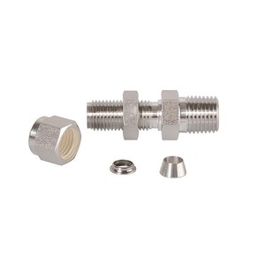 ROKE Stainless Steel SS316 Metric Tubing Connector 2-50mm Double Ferrule Through Plate Straight Through - Product Image 5
