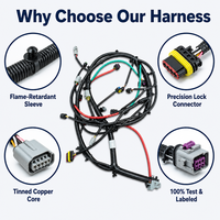 Relay Kabel Harness Tugas Berat dengan Konektor Berperingkat IP67 untuk Bus