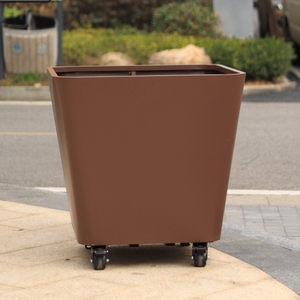 Macetas Metálicas Urbanas Decorativas para Árboles, Macetas Cuadradas de Acero para Jardín, Venta al por Mayor, Macetas Grandes con Ruedas para Calle - Product Image 4
