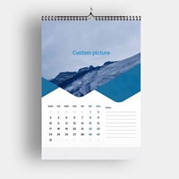 Calendrier mural personnalisé 2024 en papier A3/A4 imprimé UV pour la décoration de bureau, cadre photo et horloge, utilisation promotionnelle