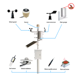 Sensores Agrícolas para Granjas Inteligentes, Sistema de Estación Meteorológica para Monitoreo del Clima Exterior, Inalámbrico 4G con Energía Solar, MODBUS-RTU YGC-QX - Product Image 1