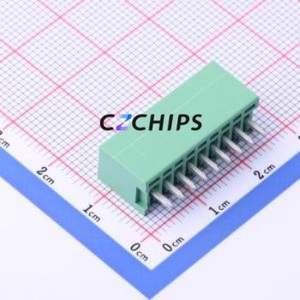 DB2EVC-2.5-9P-GN Plug-in Terminal Block Through hole,P=2.5mm Connector Board-to-Board / Socket - Closed 1x9P 2.5mm Green - Product Image 2