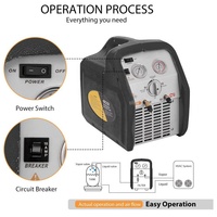Máquina de Recuperación de Refrigerante de Doble Cilindro para Aire Acondicionado HVAC con Motor de Cobre 110-240V para R32/R410A/R134a/1234YF