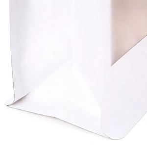 Bolsas de Papel Kraft Blancas Personalizables con Asas Troqueladas y Ventanas Transparentes, Ideales para Empacar Frutas y Postres - Product Image 5