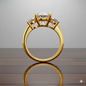 VBR Jewels แหวนทองคำ18K สำหรับผู้หญิงแหวนหมั้นเพชรสีขาวเจิดจ้าได้รับการรับรองจากโรเดียมชุบ - Product Image 5