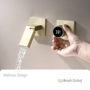 <span class=keywords><strong>Robinet</strong></span> <span class=keywords><strong>de</strong></span> salle <span class=keywords><strong>de</strong></span> bain intelligent à LED personnalisé Libert F-6 avec affichage numérique, durable, mural, rotatif, en laiton nano - Product Image 4
