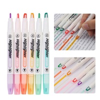 Stylo surligneur carré pastel, anti-séchage, stylo fluorescent pour journal, bible, planificateur, notes