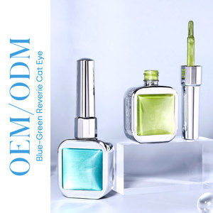 Hanyinails 13ml Gel Ongles Effet Magnétique LED Changeant de Couleur à la Lumière Longue Durée 28 Jours – Fournitures pour Ongles <span class=keywords><strong>Bleu</strong></span> Vert Réverie Œil de Chat - Product Image 4