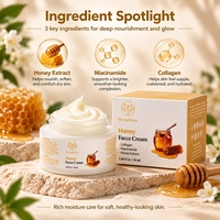 Crème hydratante pour le visage à l'extrait de miel fermenté, au collagène et à la niacinamide, nourrissante, hydratante, éclaircissante, raffermissante, réparatrice de la barrière cutanée