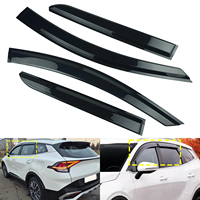 Deflectores de Viento y Lluvia para Ventanas Delanteras y Traseras, Izquierdas y Derechas, Tintados, Juego de 4 Piezas para Kia Sportage MK5 2022 en Adelante