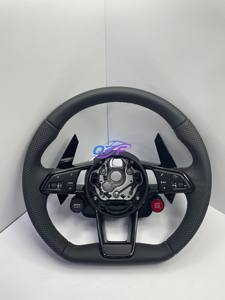 Volant en fibre de carbone de style course rouge, cuir sport de luxe <span class=keywords><strong>Audi</strong></span> TT TTS TTRS R8 V8 <span class=keywords><strong>V10</strong></span> A6 A3 A5 Compatible - Product Image 4