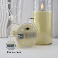 Bougies Pilier LED Scintillantes Sans Flamme Ambre en Gros, Fonctionnant sur Piles, Lumière Chaude pour Décoration Maison, Mariage, Fête