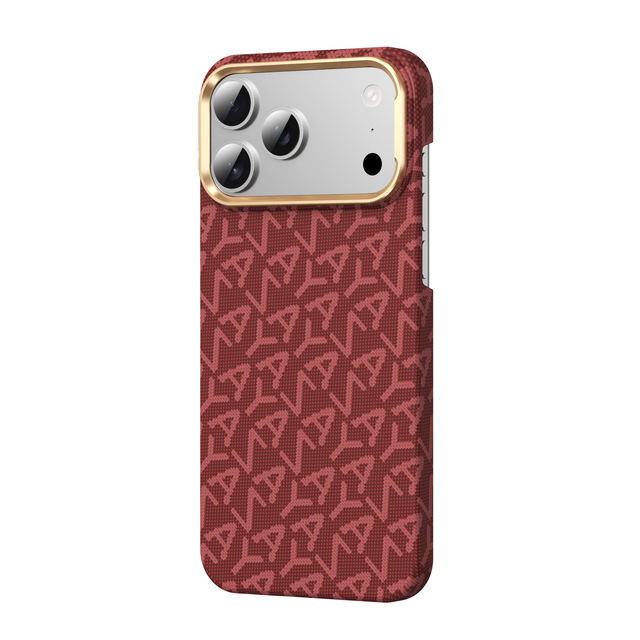 For Magnetic Wireless Charge Phone Case for 17 Pro Carbon Fiber Shockproof Protective Hard Back Cover Alphabet Series
