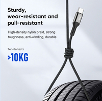 Câble de données USB-C en nylon tressé Miccell pour une charge rapide 3A pour iPhone et appareils iOS