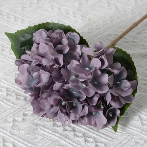 Feuilles d'hortensia artificielles <span class=keywords><strong>Macaron</strong></span> pour arrangement de mariage, décoration intérieure, fleur en soie, cadeau de Saint-Valentin en plastique - Product Image 4