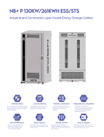 Système de Stockage d'Énergie Hybride (ESS) LiFePO4 130kW/261kWh, STS Zero Load Drop, Refroidissement Liquide IP65, Équilibrage Actif, Suppression d'Incendie par Circuit Gaz