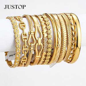 Bangles OEM/OEM custom waterproof stainless steel Gold plating Fashion Jewelry hypoallergenic supplies cuf bangles - Product Image 2