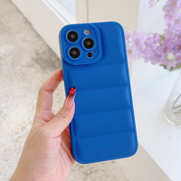 Coque de téléphone en silicone souple antichoc à motif doudoune, protection pour iPhone 7 8 XS XR 11 12 13 14 Plus 15 16 17 Pro Max