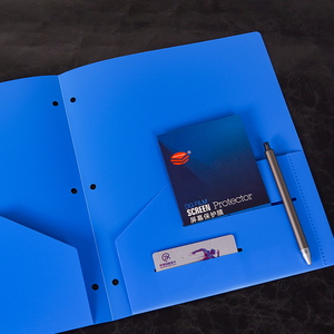 A4 Kích thước <span class=keywords><strong>PP</strong></span> nhựa Punch Pocket thư mục tập tin với storsge túi không thấm nước giữ tập tin tài liệu thư mục - Product Image 2