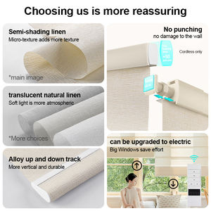 ZSHINE تحكم يدوي ظلال رومانية لاسلكية للنوافذ الداخلية ستائر رومانية لاسلكية مخصصة - Product Image 6