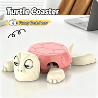 Sous-verre tortue clignotante amusante, activé par la gravité, jouet de bureau original, ornement pour la maison et le bureau, cadeau amusant