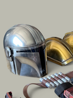 Helm Mandalorian Asli untuk Dewasa, Dapat Dipakai, untuk Cosplay