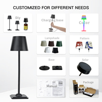 Lampe Vase Tulipe Côtelée Couleur Personnalisée Pantone, Certifiée BSCI, Base en Bois Massif PLA, 3W, Tricolore à Intensité Variable, Faible MOQ, OEM ODM