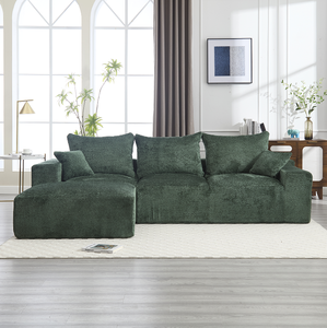 Stylish Chenille Convertible L-Shaped Sofa <b>Set</b> Excellent Touch Intimate Comfort <b>Large</b> Seated Depth Free Stretch Full Compression - Product Image 1