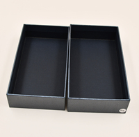 Boîte à montre rectangulaire noire imperméable personnalisable avec sangle pour téléphone et fonction cadre photo, disponible en différentes tailles